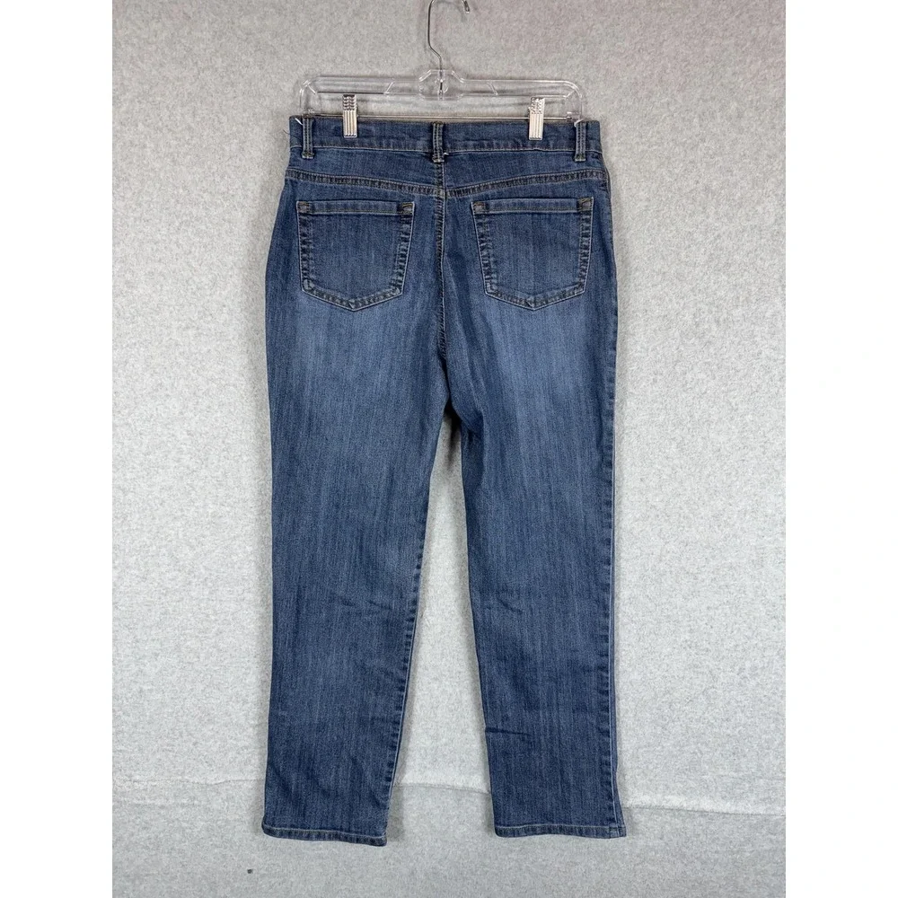 Gloria Vanderbilt Jeans Womens 10 Petite Blue Amanda Classic Tapered Denim Pants